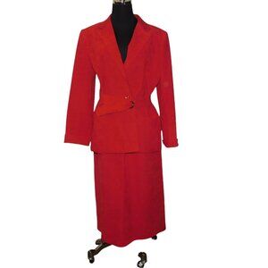 Mollie Parnis Ultra Suede Brand fabric Vintage Skirt & Jacket 1960's 1970's